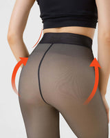 Warm Sheer Fleece Lined Tights