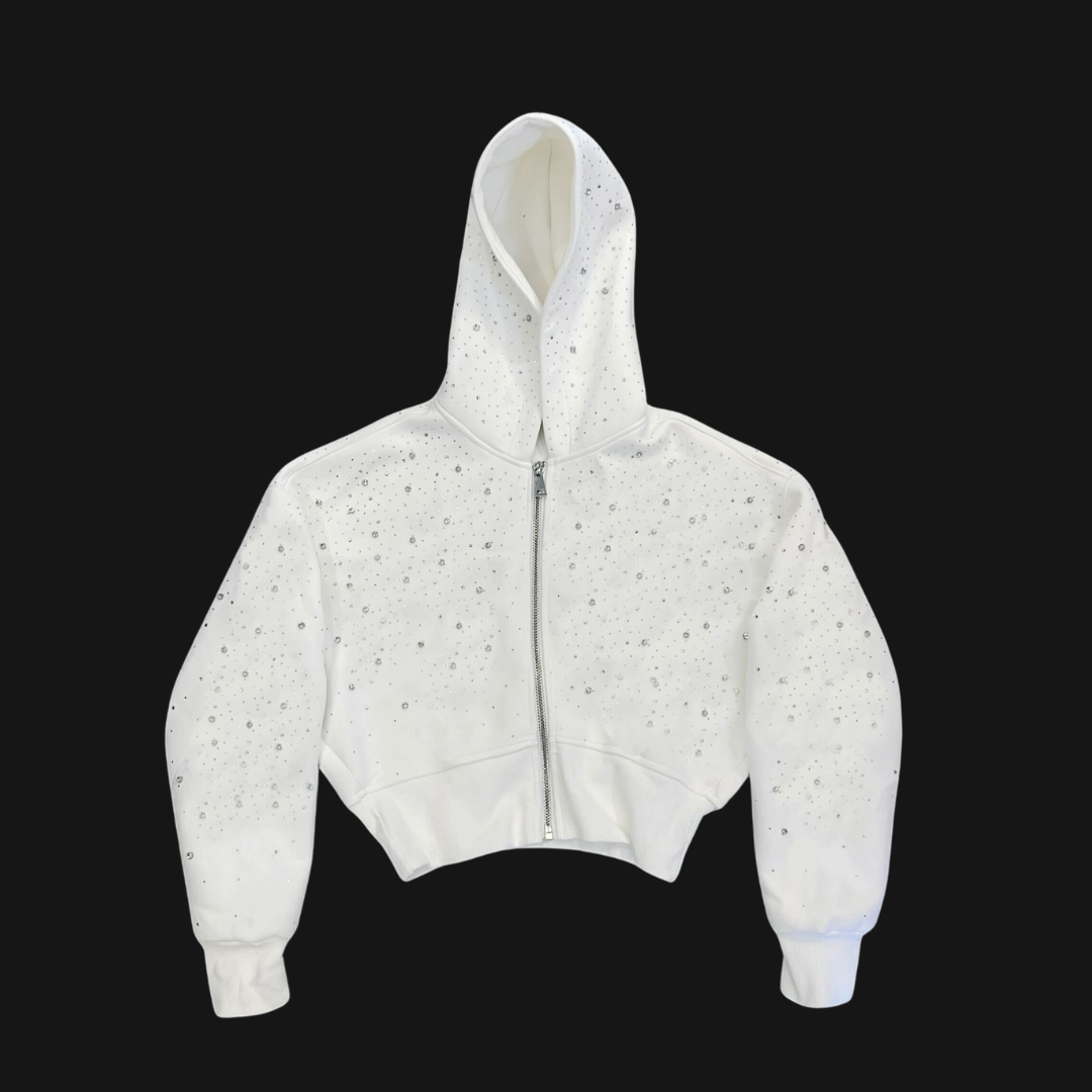 VYBES Women's Cropped Galaxy Hoodie
