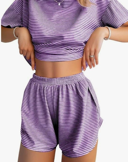 2 Piece Shorts Split Loungewear