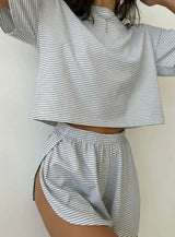 2 Piece Shorts Split Loungewear