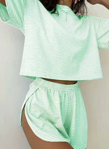2 Piece Shorts Split Loungewear