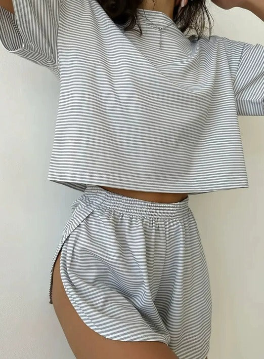 2 Piece Shorts Split Loungewear