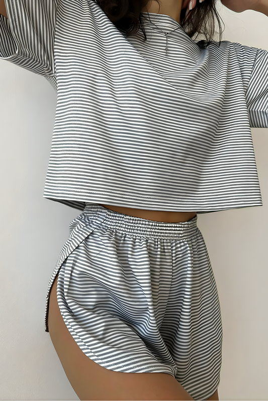 2 Piece Shorts Split Loungewear
