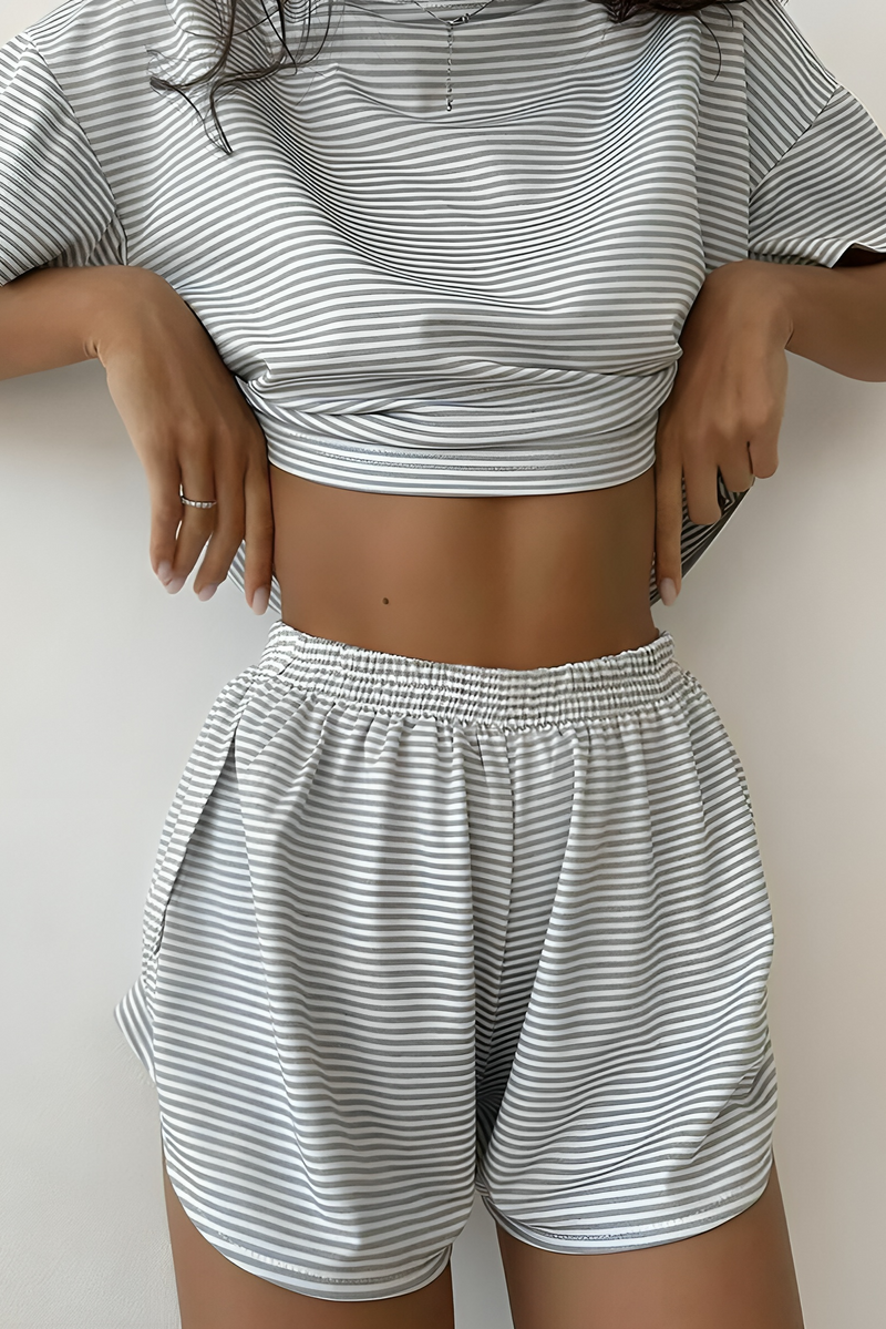 2 Piece Shorts Split Loungewear
