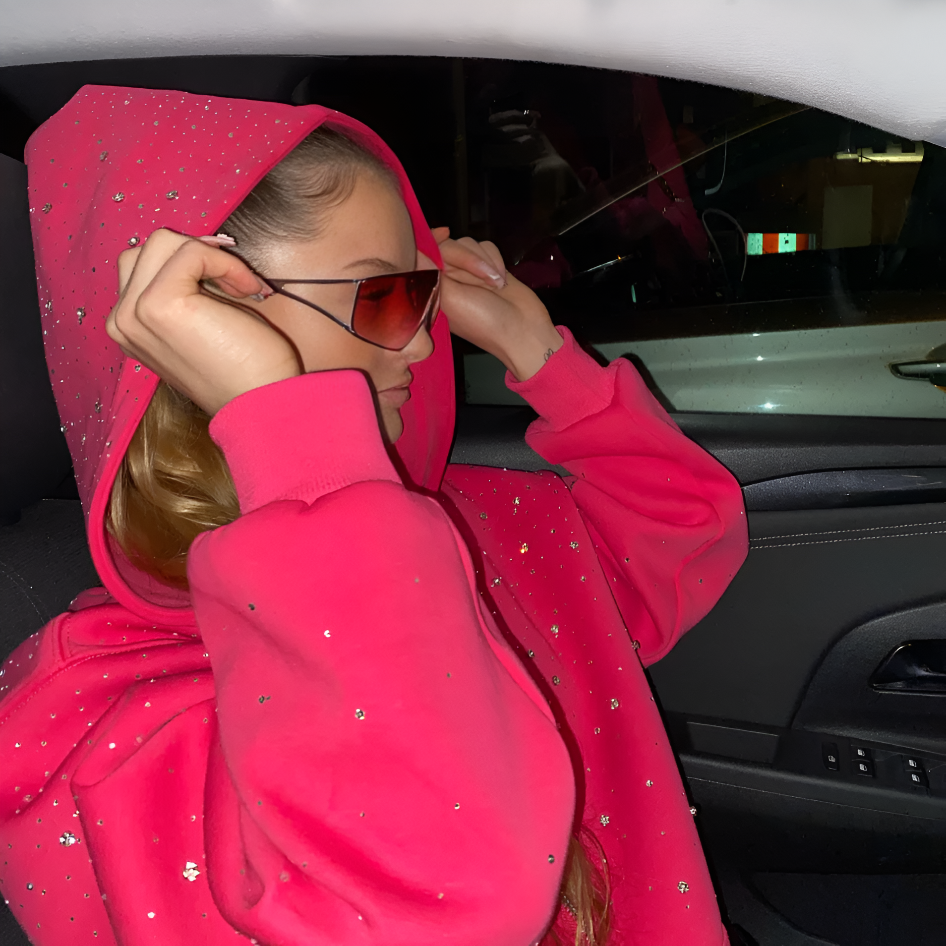 Rhinestone Galaxy Zip Up